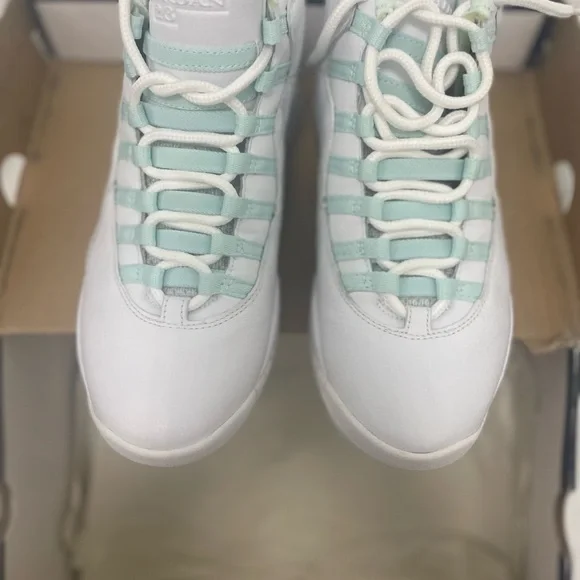 Kids White and Light Blue Sneakers